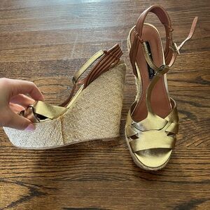 Steve Madden Gold Wedges